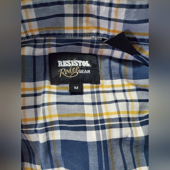 Men's Resistol Western Rodeo Shirt💙💛 - Picture 4 of 4
